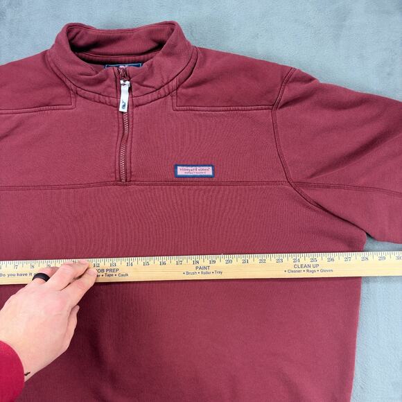 Vineyard Vines Quarter-Zip Pullover Men's XL Red Collegiate Shep Shirt Preppy - Picture 7 of 8